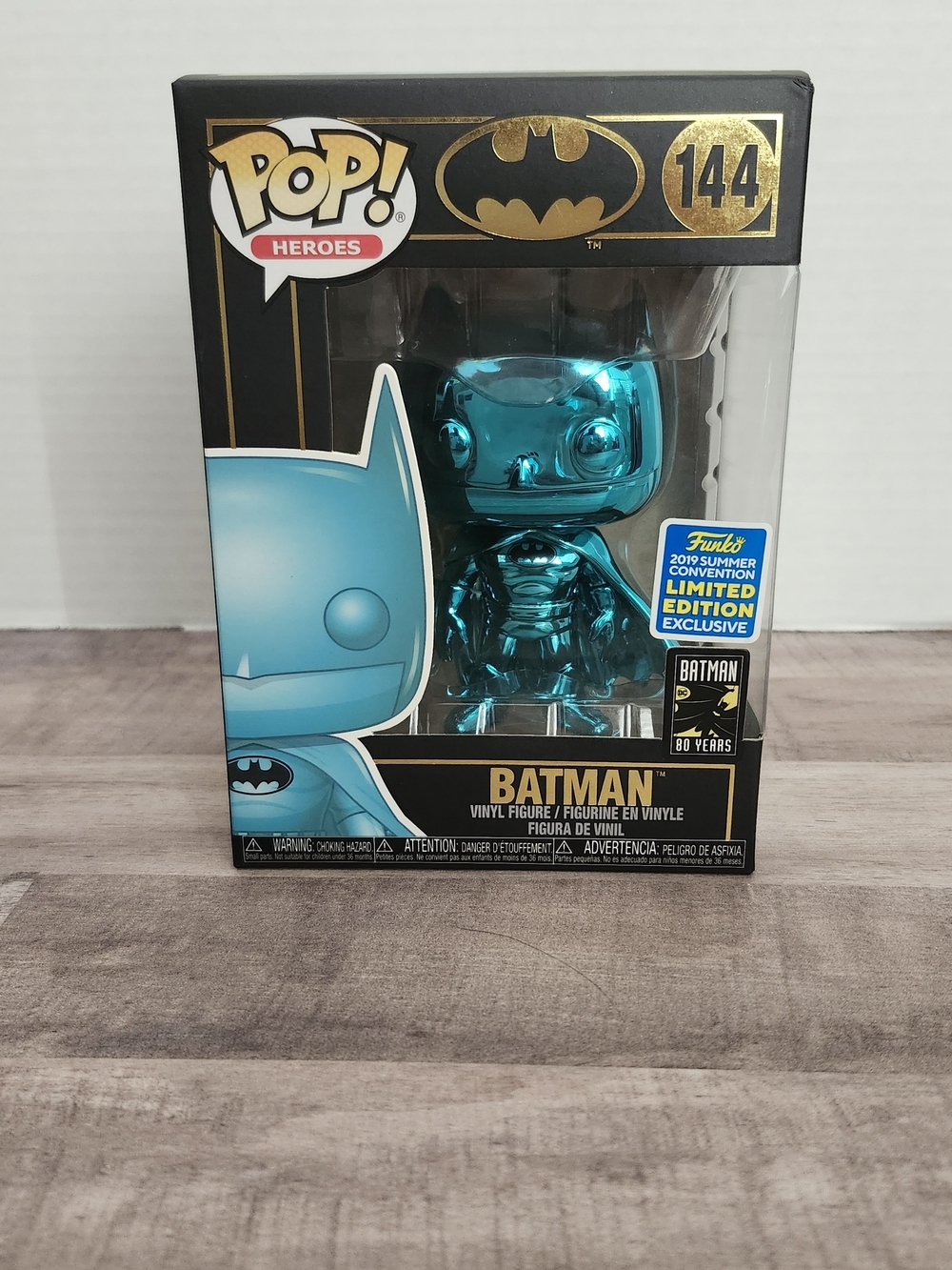 Funko Pop! Heroes Batman 144 SD Chrome Teal Vinyl Figure - Funko Limited Edition